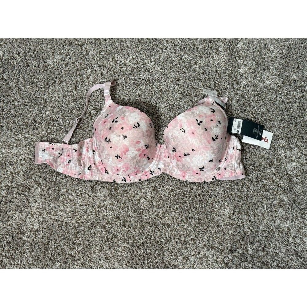 Laura Ashley Floral Underwire Bra 40D Lightly Lined Breathable Comfort NWT